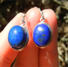 Boucles d'Oreilles Lapis Lazuli en Argent Massif 925