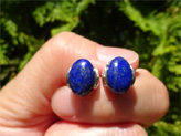 Boucles d'oreilles lapis lazuli en argent massif 925, boucles d'Oreilles pierre naturelle