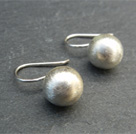 Boucles d'oreilles en argent massif 925 boules aspect brossé