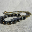 Collier en labradorite et obsidienne arc-en-ciel