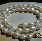 Collier perle de culture d'eau douce, cultured pearl, perle baroque , perle blanche, perle naturelle, perle nacrée, custom made by hand