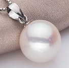 Pendentif Classique Perle d'Eau Douce Unique Blanc Nacré Qualité AAA