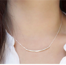 Collier Tube en Argent Massif 925