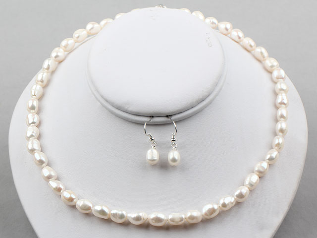 Clous D'oreilles Perle Baroque Blanc - Véritables Perles De Culture Sur Argent