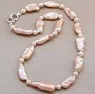 Collier Perle d'Eau Douce Forme Baroque Rosé Nacré